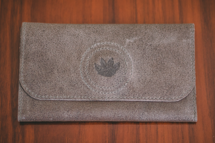 Pawch - Handcrafted Leather Rolling Tobacco Pouch Ash