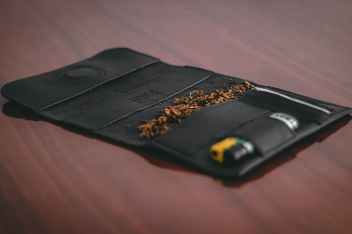 Pawch - Handcrafted Leather Rolling Tobacco Pouch Onyx