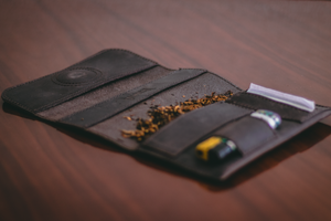 Pawch - Handcrafted Leather Rolling Tobacco Pouch Umber